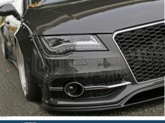 Griglia CALANDRA Anteriore per AUDI A7 C7 (10-14) | Mascherina Tuning Nido d' Ape Nero Lucido