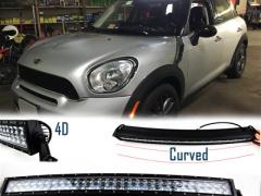 Barra Led Curva 6000K per MINI Off-Road 83 CM Regolabile Illuminazione Spot