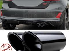 2 TERMINALI di Scarico Sportivi per Ford FIESTA ST MK7 NERI in ACCIAIO Inox | Plug & Play