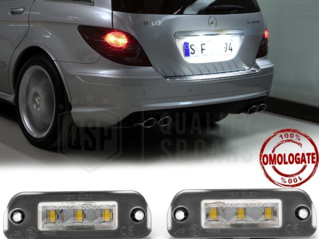 Placchette LED TARGA per MERCEDES Classe R W251 (05-13) | CANbus 6500K Bianco | Plug & Play - 1/2