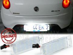 Luci Targa LED per FIAT BRAVO 2 (07-14) Placchette Complete | CANbus NO Errori | 18 LED Luce Potente