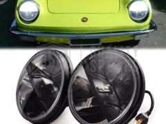 2 FARI LED 7'' Pollici Per FIAT 850 6500K Bianco Ghiaccio | Anabbaglianti + Abbaglianti