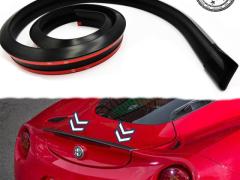 SPOILER Alettone Posteriore Compatibile con ALFA ROMEO, Nero Adesivo Flessibile in EPDM