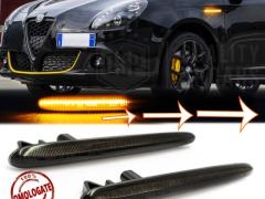 Frecce LED Dinamiche Laterali per Alfa Romeo Giulietta, SEQUENZIALI Omologate, Nere, CANbus No Error