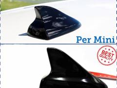 FINTA ANTENNA Auto PINNA DI SQUALO Adesiva Compatibile con MINI Nera Estetica Sport in Resina di ABS