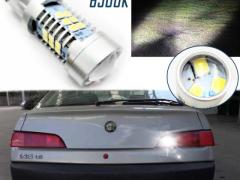 Luce RETROMARCIA LED per Alfa Romeo 146 (95-01) | Lampada P21W (BA15S) con LENTE 3D, 21 LED 6500K Bi
