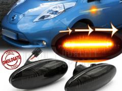Frecce LED Dinamiche Laterali per Nissan Leaf 10-12, SEQUENZIALI Omologate, Nere, CANbus No Error