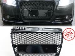Griglia CALANDRA Anteriore per AUDI A4 B7 (04-07) | Mascherina Tuning Nido d' Ape Nero Lucido