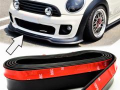 Spoiler Adesivo per Mini Cooper, Lama Sotto Paraurti Minigonne Nero Flessibile