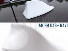 Antenna PINNA DI SQUALO Bianca PER AUDI A6 | VERA Ricezione RADIO AM-FM-DAB+