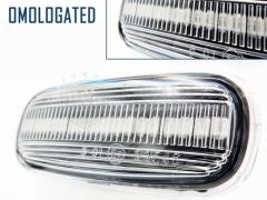 Frecce LED Laterali Dinamiche Sequenziali per AUDI A2 Bianche, Omologate, CANbus No Error, Plug &amp