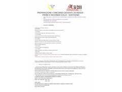 PREPARAZIONE CONCORSO DOCENTI 2019-2020