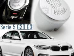 TASTO PULSANTE D'ACCENSIONE MOTORE "START STOP ENGINE" GRIGIO SILVER IN ABS PER BMW SERIE 5 ( G30 G3