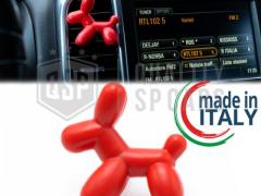 PROFUMATORE Auto Cagnolino Little Dog® ROSSO Applicabile su Bocchette Aria Tesla | CILIEGIA 45gg