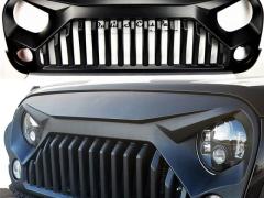 Griglia Calandra Anteriore per Jeep Wrangler JK 2007> | " Angry Bird II " Mascherina in ABS, Nero
