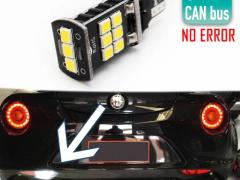 RETROMARCIA LED per Alfa Romeo 4C (13-19) | 1x Lampadina Led T15 W16W 6500K Luce Bianca | 100% CANBU