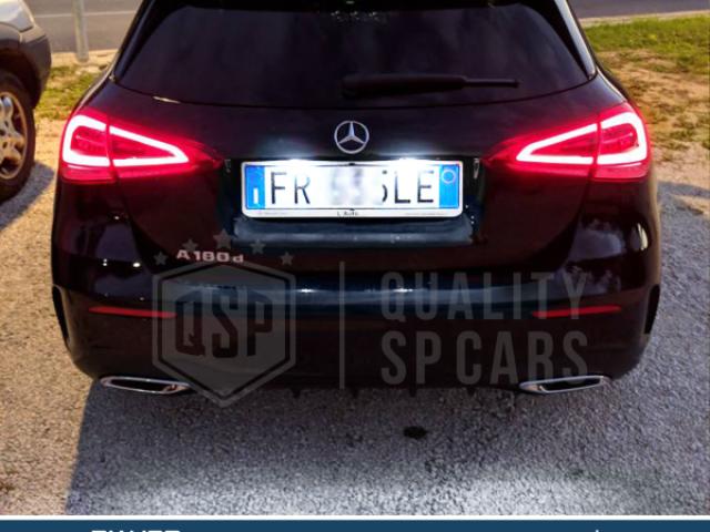 2 Placche Luci Targa Full Led Per Mercedes Classe SL  R231  Restyling Canbus 18 Led 6 500k Plug A I74212