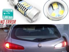 X1 Luce RETROMARCIA LED per Alfa Romeo 147 (05-10), Lampada P21W (BA15S) con LENTE 3D, 21 LED 6500K