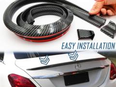 SPOILER Posteriore Per MERCEDES CLASSE C, Cofano Bagagliaio / Tetto Nero Effetto FIBRA DI CARBONIO A