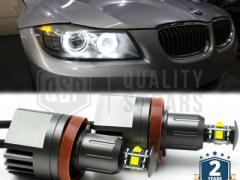 ANGEL EYES LED H8 Per BMW Serie 3 E90 E91 Dal 2009, Con FARI XENON | Luce Bianca CANbus 40W