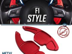 2 PALETTE Cambio al Volante per AUDI Q3 (8U) 13-18 | Leve Paddle Alluminio Rosso