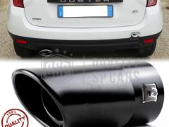 1 TERMINALE di Scarico OVALE per DACIA DUSTER in Acciaio Inox Nero | Plug & Play