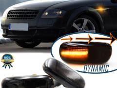 Frecce LED Laterali Dinamiche Sequenziali per AUDI TT (8N), Nere FumÃ¨, Omologate, CANbus No Error, 