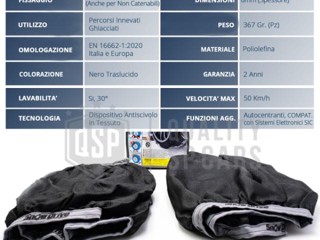 Calze da Neve per Audi A4 B5 94-99, OMOLOGATE Italia e Europa EN | Alternativa Catene da Neve - 2/2