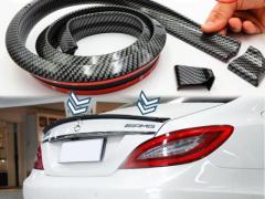 SPOILER Posteriore Per MERCEDES CLS-CLC, Lama Tetto Nero Effetto FIBRA DI CARBONIO Adesivo Flessibil