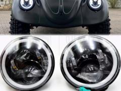 2 FARI LED 7'' Angel Eyes Per VW MAGGIOLINO MAGGIOLONE 6500K Bianco Ghiaccio | DRL, Posizione, Frecc