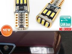 Luci di Posizione LED per Alfa Romeo 155 | 2 Lampadine T10 W5W 6500K Bianco Ghiaccio | 100% CANBUS