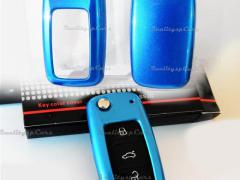 Cover RIGIDA Blu, GUSCIO per Chiave Skoda FABIA II 5J , Copertura Protezione Telecomando in ABS Term