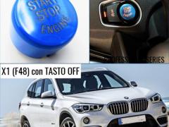 TASTO PULSANTE D'ACCENSIONE MOTORE "START STOP ENGINE" BLU IN ABS PER BMW SERIE X1 ( F48) con Tasto