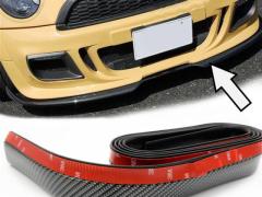 Spoiler Adesivo per Mini Cooper, Lama Sotto Paraurti Minigonne Fibra di Carbonio Nero Flessibile
