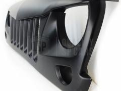Griglia Calandra Anteriore per Jeep Wrangler JK 2007> | Mascherina Falcon Style, in ABS Nero Opac