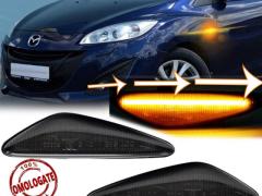 Frecce LED Dinamiche Laterali per Mazda 5 2 (CW), SEQUENZIALI Omologate, Nere, CANbus No Error