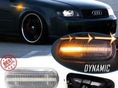 Frecce Laterali LED Dinamiche Sequenziali Bianche per AUDI A4 (B6), Omologate, CANbus No Error, Plug