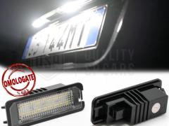 2 Placche Luci Targa LED Per Skoda, 100% CAnbus No Error 18 LED 6.500K Bianco Ghiaccio Plug & Pl
