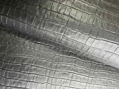 Scampolo pelle nera stampata cocco – D88